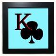 thumbnail image 1 of Mesa de pared con marco cuadrado negro Unbranded Happy King Club K póker, 1 of 4