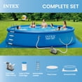 thumbnail image 6 of Intex 18 x 4 Foot Inflatable Round Outdoor Above Ground Swimming Pool Set, 6 of 8