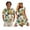 Yellow Hibiscus Palm Tree, variant on KUIFORTI Matching Hawaiian Outfits Loose Cut for Family Polynesian Palm Tree Womens Summer Dresses Washable Round Neck for Beach Seaside 4-Way Stretch