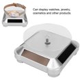 thumbnail image 3 of Rotating Solar Energy Multi Purpose Rotating Display Stand Jewelry Display Makeup Holder Rack Silver Gold, 3 of 7