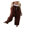thumbnail image 1 of EIMELI Salopette Décontractée pour Femmes Combinaison Pantalon en Lin Jambes Larges, 1 of 7