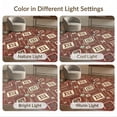 thumbnail image 7 of ODIKA 8'x10' Washable Area Rug Non-Slip Chair-Friendly Mat Boho Interlocking Diamond Grid Design With Classic Corner Motifs for Dining Room, Large Office, Lounge, 7 of 7