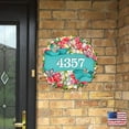 thumbnail image 5 of Floral Wreath Wooden House Number Sign by G. DeBrekht | Love Family Kids Decor - MA81853033, 5 of 8