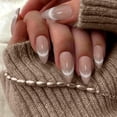 thumbnail image 2 of Press on Nails IQXGE, funda completa francesa con forma de almendra mediana, 24 unidades, 2 of 7