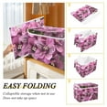 thumbnail image 4 of Sparkling Pink Orchids Large Storage Bins with Linen Collapsible Lid Storage Box 16.7 x 12.6 x 11.8in, 4 of 7