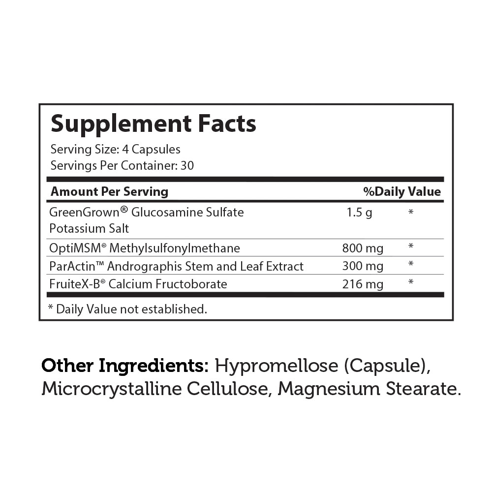 Zahler SynerG Glucosamine & MSM Dietary Supplement, 120 Capsules, All-Natural Formula, Made in USA, GMP Certified