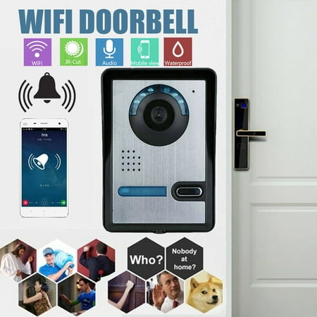 - Waterproof Phone Doorbell Auto on/off Motion Detection Alarm Wireless Wifi DoorBell CMOS Camera Viewer Night Vision Snapshot Visual Intercom Phone Ring Bell
