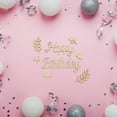 thumbnail image 3 of Raindrops  Wooden Birthday Sign Decoration Decorations Party Ornament Happy Baby Beige, 3 of 8
