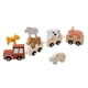thumbnail image 1 of Juguete de tren de madera de animales Montessori para niñas, juguete de aprendizaje sensorial, tren de granja de animales, bloques apilables, 1 of 9