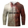 thumbnail image 3 of WILLBEST Sweatshirts for Men Male Printed Theme Casual Round Neck Button Bloodstain Pattern Plus Size Shirt Print Solid Color Hoodie Sweatshirt, 3 of 4