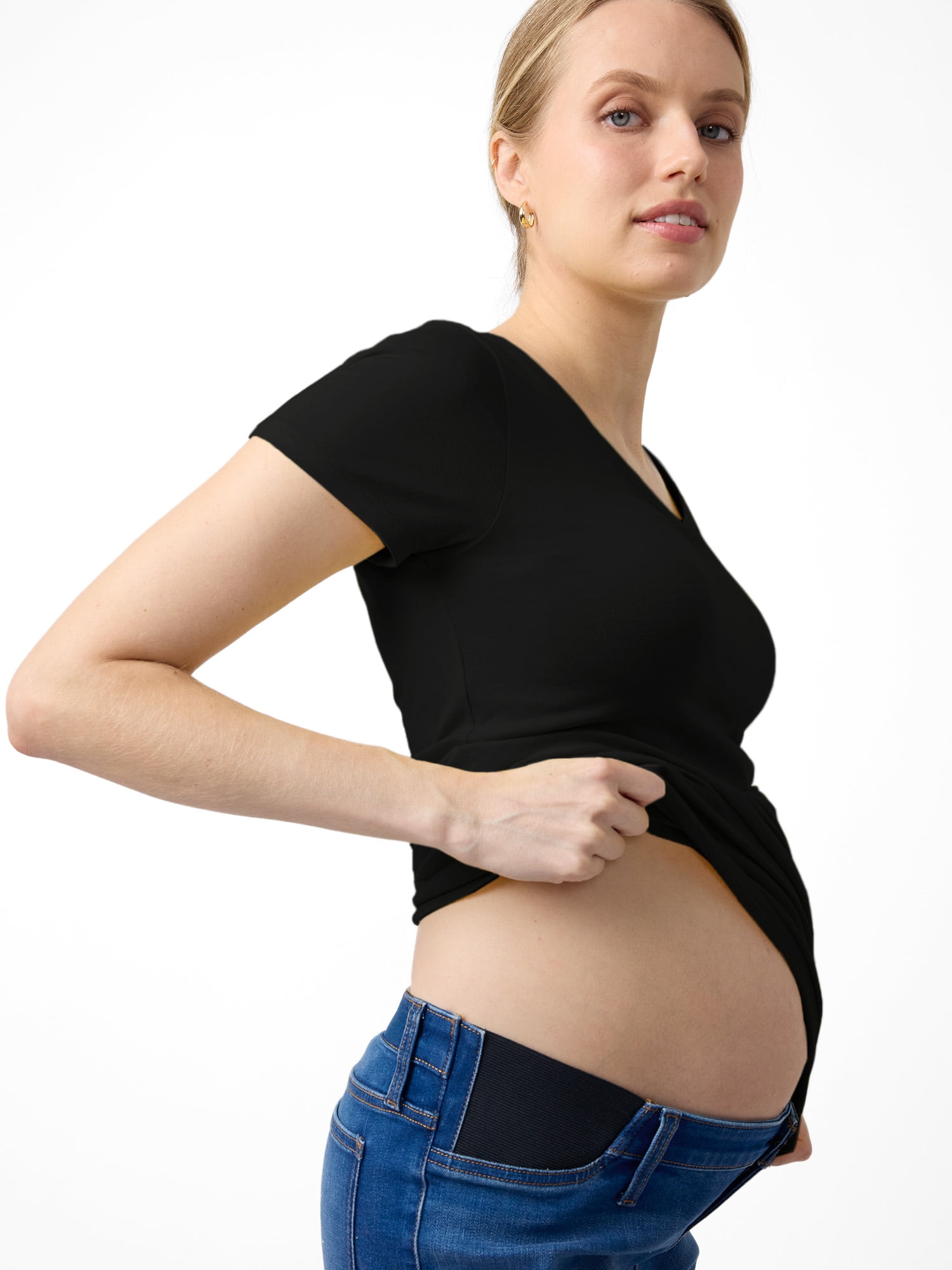 Ingrid & Isabel For Every Belly Maternity Fitted V-Neck Tee, Sizes S-XXL