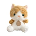 thumbnail image 3 of Gato de peluche, juguete práctico para la decoración del hogar, diseño de dibujos animados, cómodo y suave. amarillo, 3 of 9