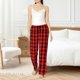 thumbnail image 4 of Fotbe Retro red and Black Houndstooth Pantalones de Pijama para Mujer, Pantalones de Dormir, Pantalones Pj con Cordón y Bolsillos-3X-Large, 4 of 6