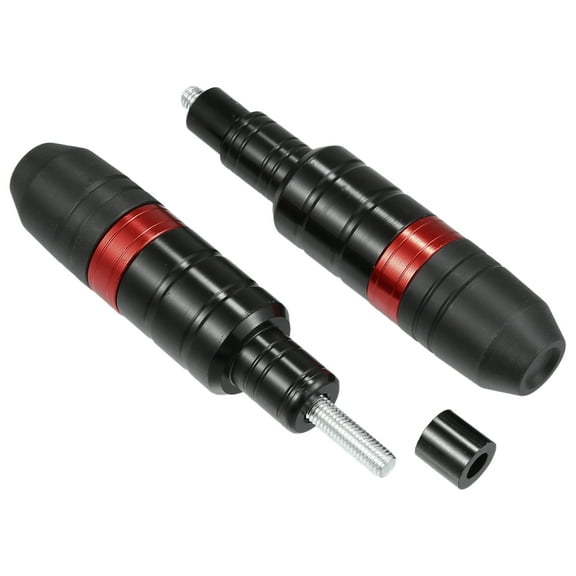 Unique Bargains M8 Motorcycle Frame Slider Crash Falling Protector for Honda for Yamaha CNC Aluminum Alloy Red 2pcs