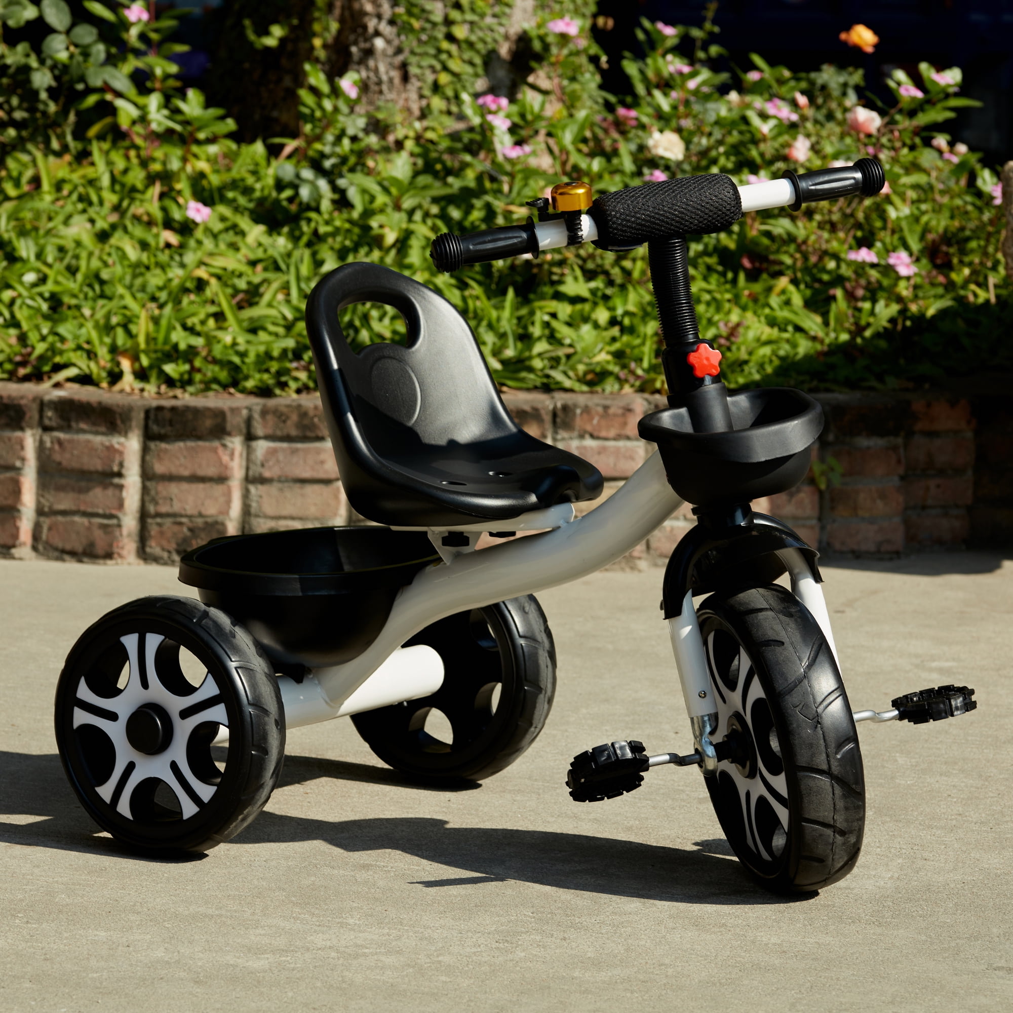 Kids Trike Children Tricycle Stroller Pedal Bike with 3 Wheels and 2 Baskets, Gift Toddler