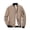 Khaki, variant on GrmtClth Mens Full Zip Jacket Stand Collar Striped Cuff Hem Thin Windbreaker Daily Travel Coat Khaki 3XL