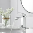 thumbnail image 4 of BWE Chrome Bathroom Faucet Modern Waterfall Single Hole Faucet for Bathroom Sink Single Handle Lavatory Bath Faucet, 4 of 6