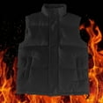 thumbnail image 2 of Gyujnb Jackets for Men,Men's Autumn and Winter Leisure Warm Vest Solid Color Vest,Winter Coats for Men,Size:XXL, 2 of 5