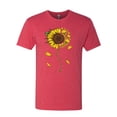 thumbnail image 2 of You Are My Sunshine Skull And Sunflower Inspirational/Christian Mens Premium Tri Blend T-Shirt, Vintage Red, X-Large, 2 of 3