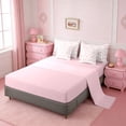 thumbnail image 3 of Erosebridal Pink Flowers 7-Piece Twin Bedding Sets For Girls,Country Floral Bedding Comforter Set For Kids,Reversible pink, 3 of 7