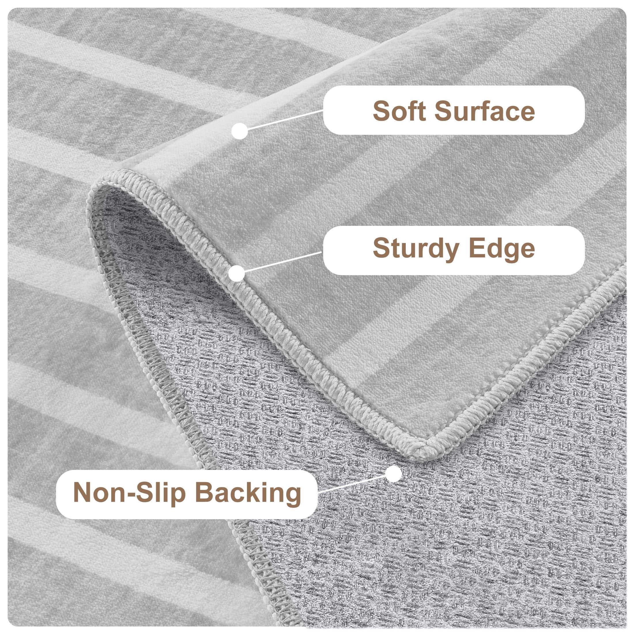 MICGEEK 9'x12' Area Rugs for Living Room, Washable Non-slip Soft Indoor Modern Boho Rug for Bedroom Dining Room Office Home Decor Carpet,Gray