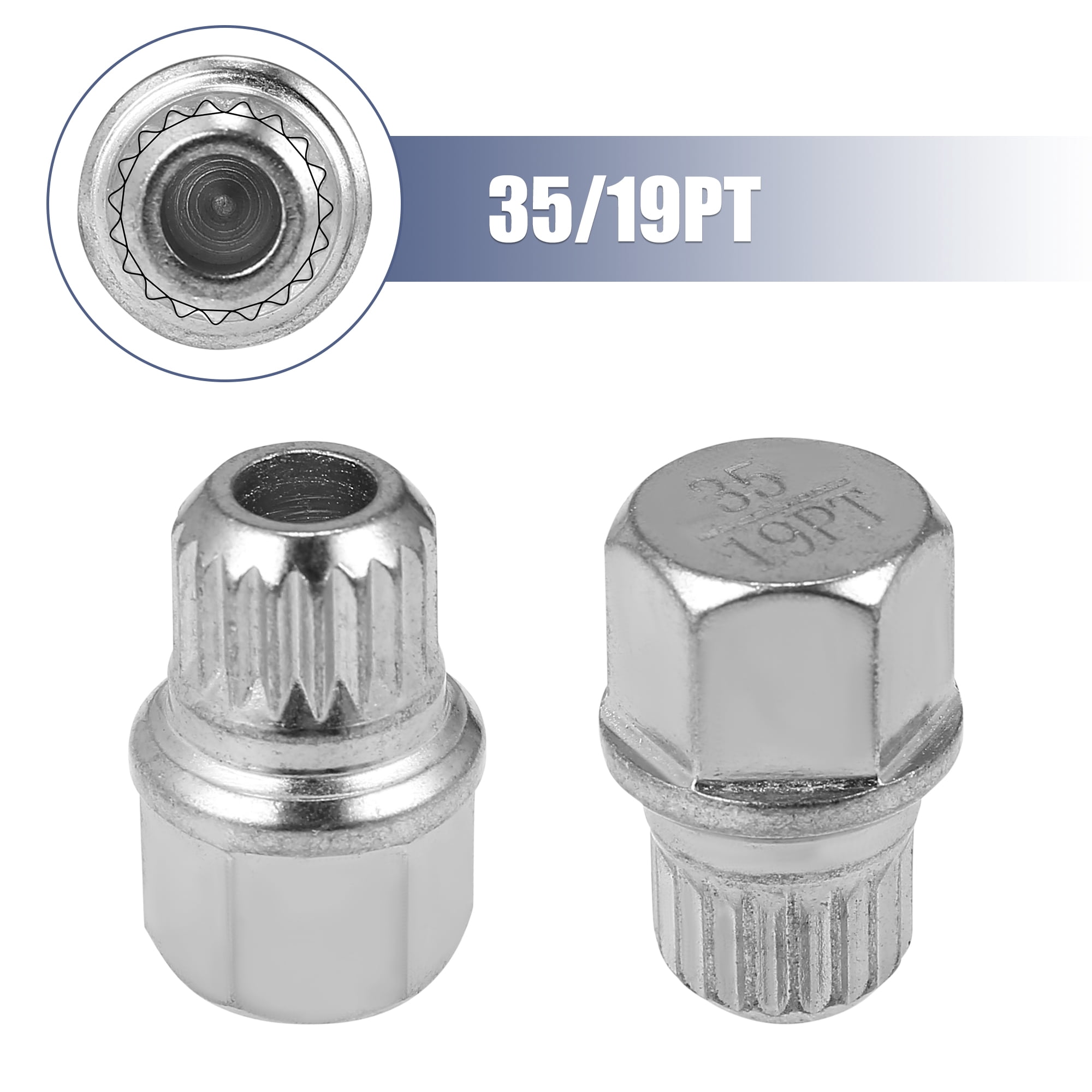 Unique Bargains Hollow Wheel Lock Lug Nut Anti-Theft Key for BMW 35/19PT
