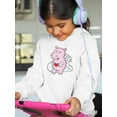 thumbnail image 2 of Hippo With Wings Hoodie Juniors - Youth Hoodie, White, Small, 2 of 4