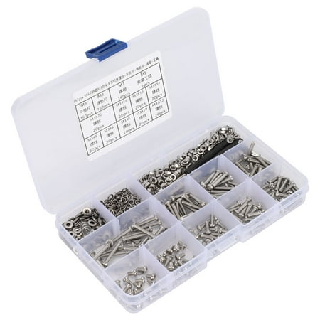 

M3 Hex Socket Screw 662PCS Pan Head Screws Nut Washer Assortment Kit Machinery Industry Office Appliance Communication Equipments Furniture For Home