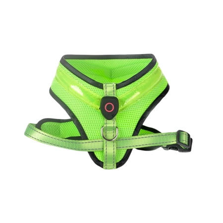 FTsdfkl Light Up No Pull Dog Harness - USB Rechargeable Lighted Dog Harness for Night Walking - Adjustable Reflective Vest for Small to Large Dogs