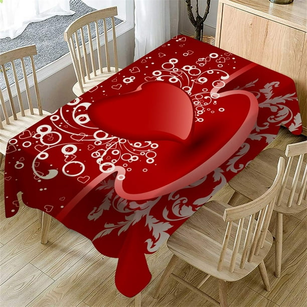 Nappe de table pour la Saint-Valentin, couverture de table à thé
