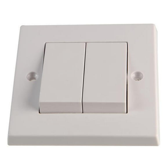 VOLEX ACCESSORIES - 10AX 2 Gang 2 Way Wide Rocker Light Switch, White