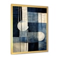 thumbnail image 2 of Designart "Blue Azure Geometric Collage" Abstract Framed Wall Art - Modern Blue Abstract Collages Entryway Framed Wall Art Print, 2 of 6