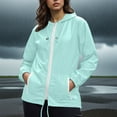 thumbnail image 4 of Gytharion Waterproof Raincoats for Women Plus Size Lightweight Loose Full-Zip Hooded Windbreaker Outerwear Fashion Casual Long Sleeve Outdoor Travel Rain Jackets with Pockets, 4 of 6
