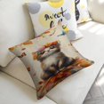 thumbnail image 5 of Cute cat flowers butterflieslinen toss pillowcase decoration pillowcase gifting preferred 18x18 inch cushion cover sofa pillowcase sofa bedroom living room car, 5 of 8