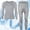 Gray, variant on Chiccall Long Thermal Underwear Set for Men Lightweight Base Layer Set Winter Outdoor Warm Leggings & Crew Neck Top
