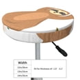 thumbnail image 4 of Xecao's Cute Sloth In Yoga Pose Tree Print Stool Covers offer stylish, washable protection for PU round bar stools, perfect for home or commercial use., 4 of 7