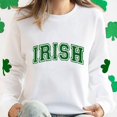 thumbnail image 4 of ☘ HCURIBAD Saint Patricks Day Outfit Women, St Day Print Sweatshirts Women Long Sleeve Crewneck Funny St. Outfit Oversized Irish Tops, Saint Patricks Day Shirt White 2XL, 4 of 5