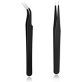 thumbnail image 1 of Industrial Tweezers,for Craft,Soldering, Laboratory Work, Jewelry-Making,for Modeling, Electronic Repair (2pcs black), 1 of 6