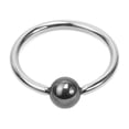 thumbnail image 1 of Anneau Captif en Titane Massif 16G avec Perle d'Hématite, 1 of 1