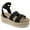 Black, variant on Esprit Womens Allison Ankle Strap Espadrille Flatform Sandals