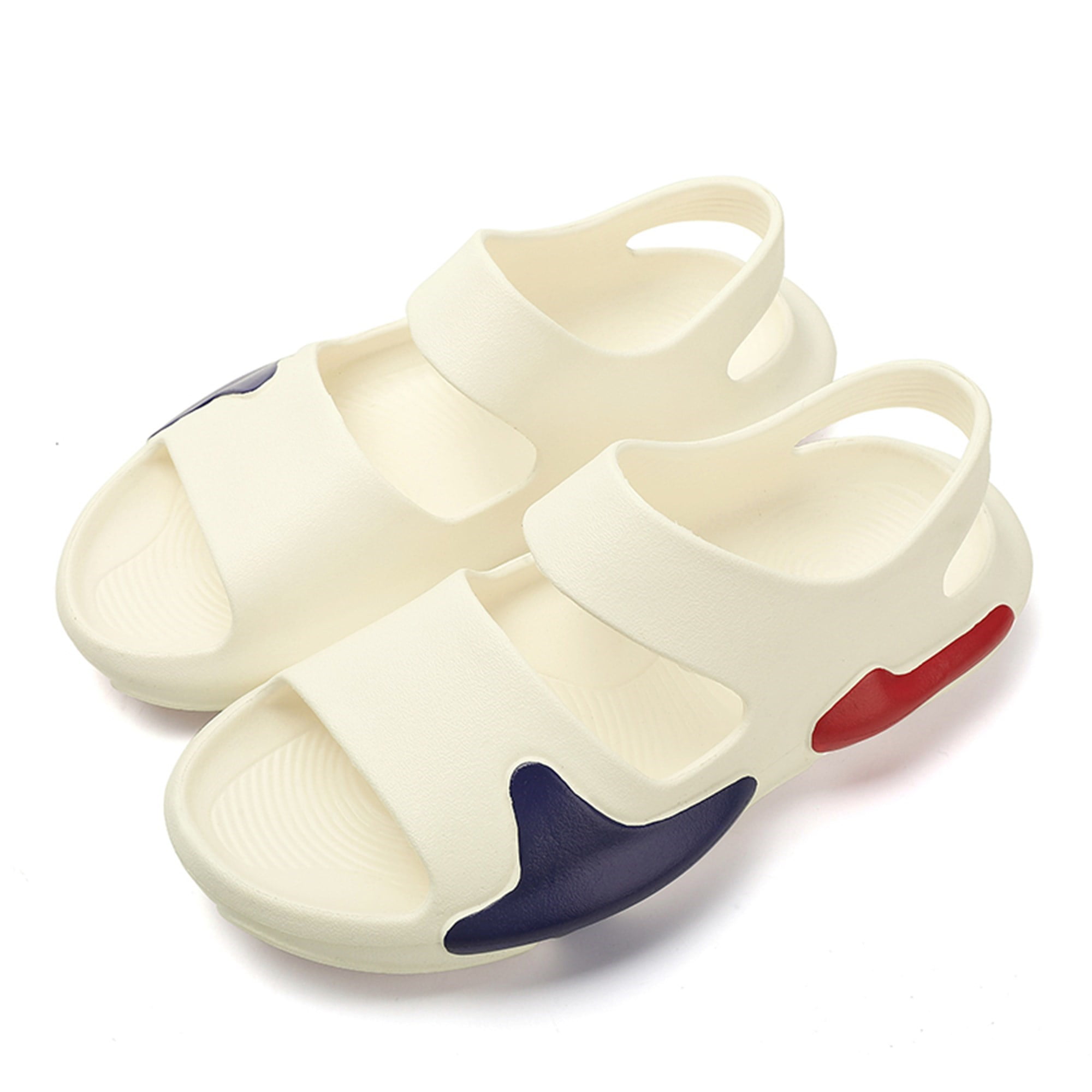 Dollar gek geworden Baron Teen Drift Sandal Two Strap Open Toe Water Slippers Comfort Lightweight  Cream - Walmart.com