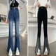 thumbnail image 5 of WILLBEST Pantalones Mujer Pantalones Vaqueros Acampanados Con Bordado de Lazo para Niñas, Cintura Elástica, Cómodos, para Niñas Pequeñas y Adolescentes, Pantalones Largos Casuales de Verano 14-15Years, 5 of 5