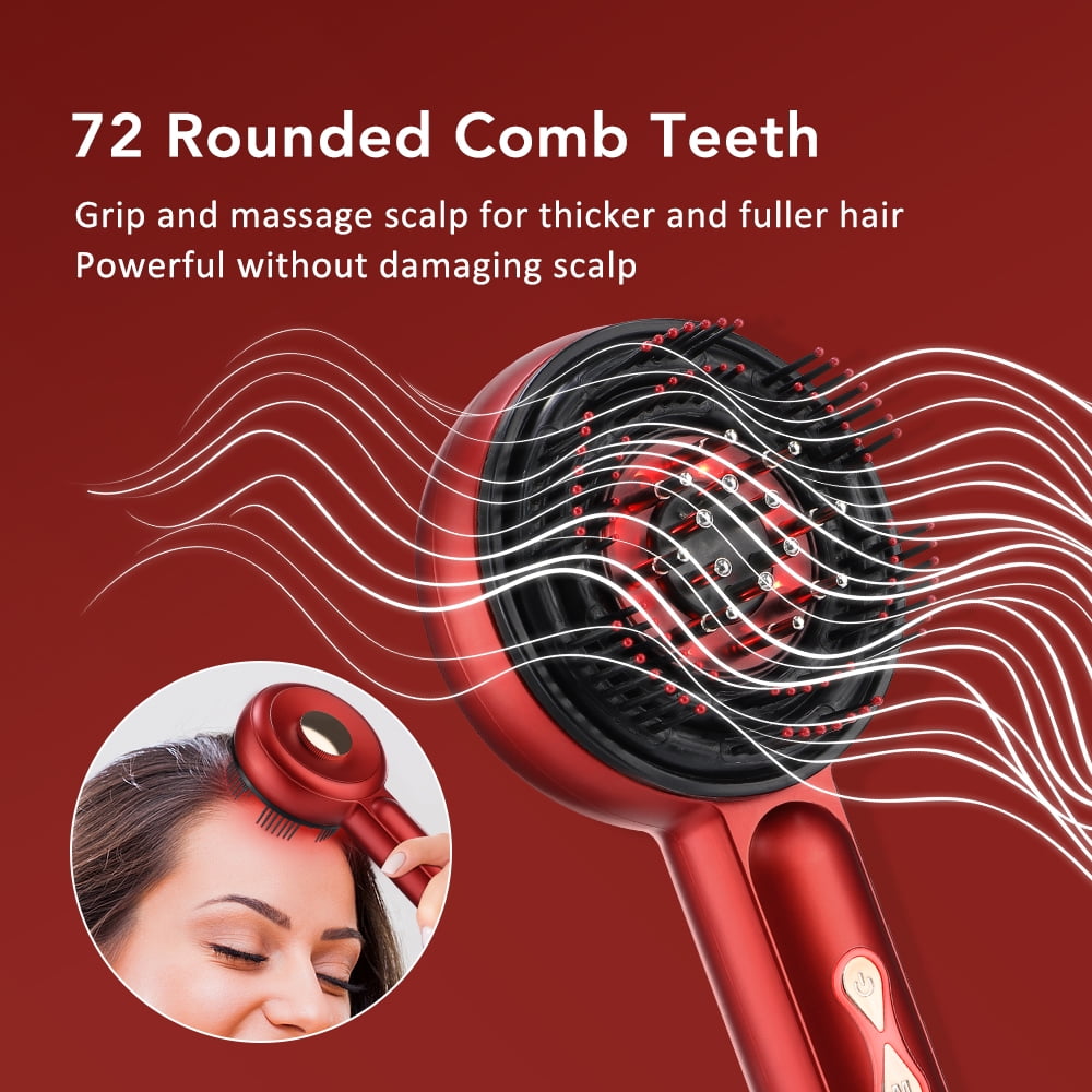 Hair Scalp Massage, 660nm Red Light Oil Applicator  Hair Care Hai rbrush Essence Oil Nourishes Scalp Brush