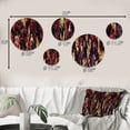 thumbnail image 4 of Designart "Dreams Of Timeless Baroque Florals In Purple" Damask Round Wall Art Set Of 5 - Purple Bohemian Office Room Wall Art Set, 4 of 6