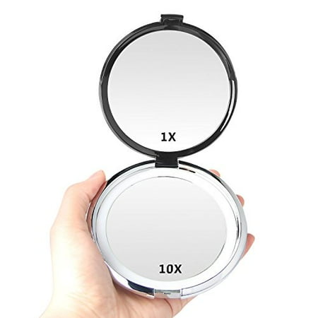 Magnifying Mirror E Yobe 1x 10x Magnification 4 13 Inches Lighted Magnifying Mirror E Yobe 1x 10x Magnification 4 13 Inches Lighted Compact Makeup