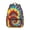Red and Yellow, variant on Red and Blue Tie Dye Pattern Backpack for School, Cute School Bag with Adjustable Shoulder Straps and Padded Back, 15.3"x11"x7.1"