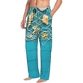 thumbnail image 6 of Salouo Seashells And Fishing Net On Blue Wooden Table Print Pajama Pants for Men, Lounge Pants Elastic Waistband Casual Men's sleepwear Loungewear Sleep Pajama Pant -, 6 of 7
