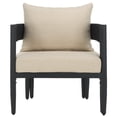 thumbnail image 4 of Safavieh Viola Metal Outdoor Armchair - Set of 2, Black/Taupe, 4 of 13