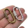 thumbnail image 4 of Bloqueo de alambre de acero Mosquetón Oval Enlaces rápidos Cordón Tubo Hebilla Hebilla Actividad al aire libre Pesca de montañismo Carabiners 12 piezas Noticed HA010908-00, 4 of 7