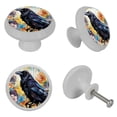 thumbnail image 4 of Crow Fluorescent Drawer Pulls - Round 4-Pack Glow-in-the-Dark Knobs for Cabinets, Wardrobes, and Dressers - Kitchen Hardware and Dresser Handles, 4 of 6